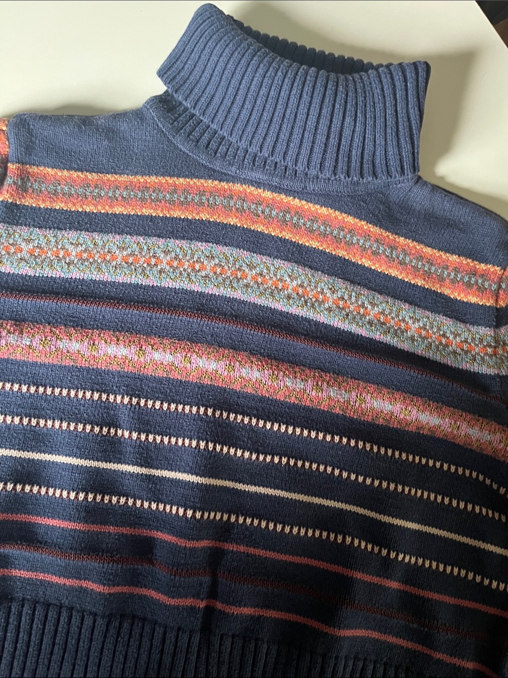 Liz Claiborne Fair Isle Turtleneck sweater gorpcore cottagecore